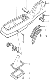 1979 Honda Prelude Center Console Diagram