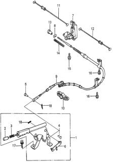 1980 Honda Prelude Wire A, Parking Brake Diagram for 47510-692-690