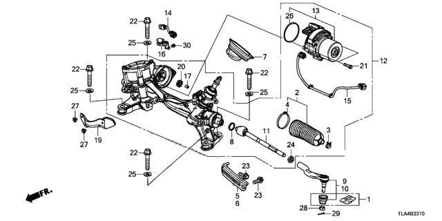 2020 Honda CR-V RACK, POWER STEERING Diagram for 53620-TLB-A40