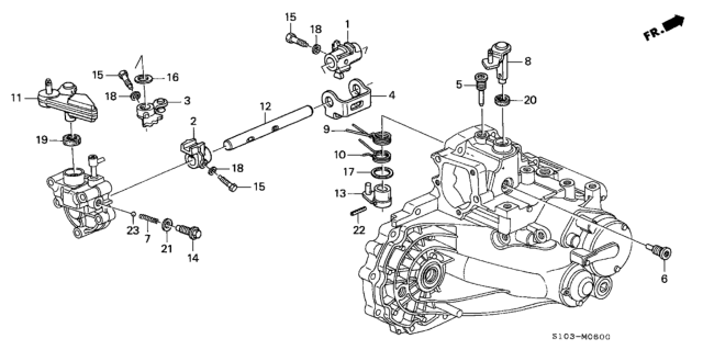 2001 Honda CR-V Arm, Select Diagram for 24480-PBW-000