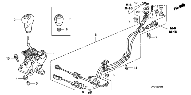 2010 Honda Civic Wire, Change Diagram for 54310-SNG-A03