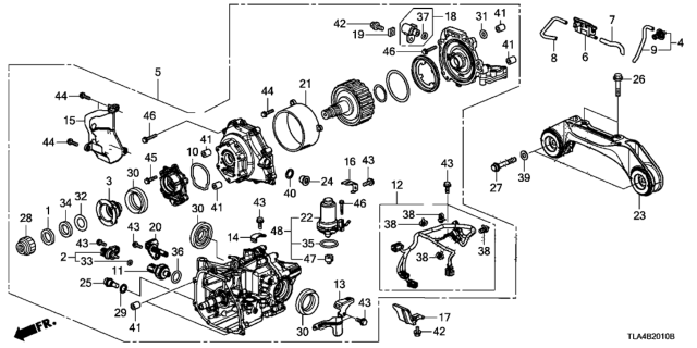 2017 Honda CR-V Rubber, RR. Differential Mounting (FR) Diagram for 50710-TLA-A52