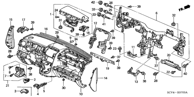 2003 Honda Element Instrument Panel Diagram