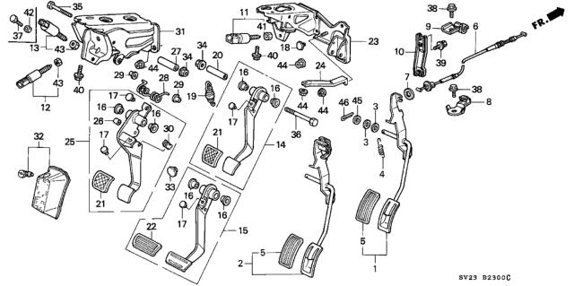 1995 Honda Accord Pedal Diagram