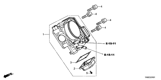 2014 Honda Civic Throttle Body (2.4L) Diagram