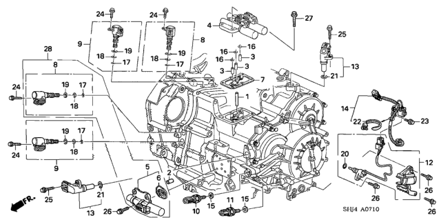 2006 Honda Odyssey Wire Harness, AT Diagram for 28960-RGR-000