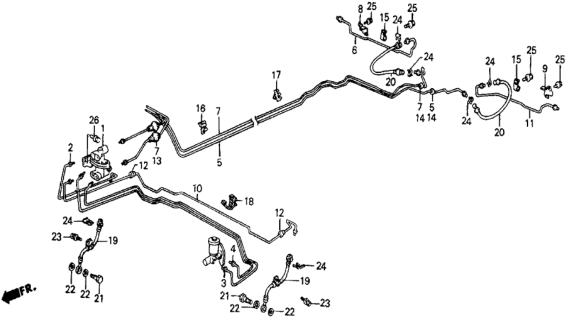 1986 Honda Civic Brake Lines Diagram