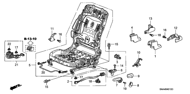 2008 Honda Civic Cover, FR. Seat Foot (Outer) *YR327L* (RR) (PEARL IVORY) Diagram for 81107-SNA-A11ZB