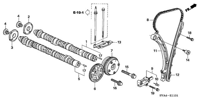 2009 Honda Civic Arm, Cam Chain Tensioner Diagram for 14520-PNA-003