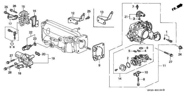 1997 Honda Accord Valve Assembly, Electronic Air Control Diagram for 36450-P0A-A01