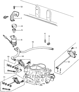 1981 Honda Civic Stay, Air Conditioner Solenoidvalve Diagram for 38775-PA6-000