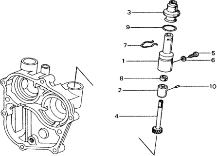 1978 Honda Civic MT Speedometer Gear Diagram