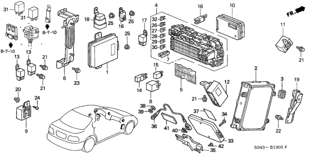 1996 Honda Civic Controller, Cruise (Automatic) Diagram for 36700-S01-A01