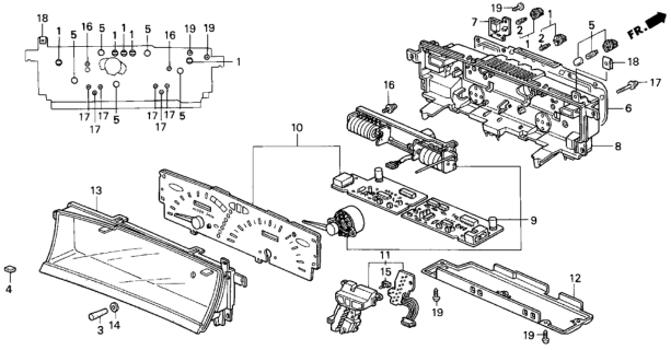 1994 Honda Prelude Meter Components Diagram