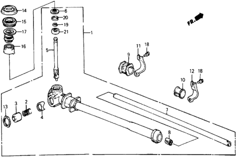 1987 Honda Civic Rack, Steering Diagram for 53427-SB2-735