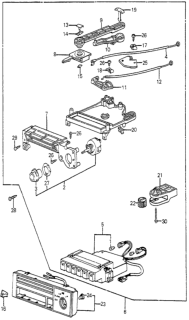 1985 Honda Accord Switch Assy., Heater Control Diagram for 39300-SA6-671