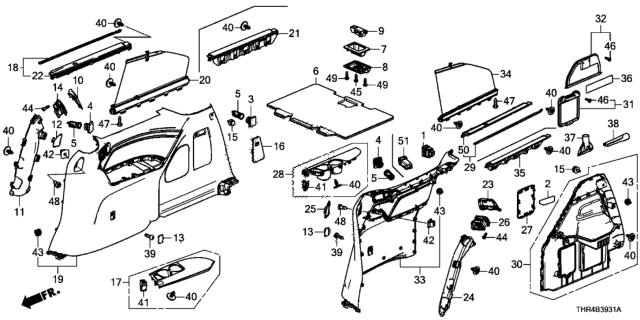 2021 Honda Odyssey Lid, Fuse *NH900L* (DEEP BLACK) Diagram for 84668-THR-A01ZA