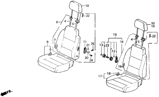 1990 Honda Prelude Cover, Left Front Seat Cushion Trim (Camel) Diagram for 81531-SF1-A24ZE