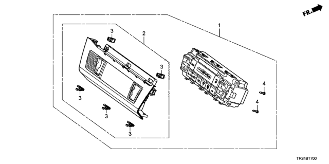 2012 Honda Civic Control Assy., Auto Air Conditioner *NH1L* (BLACK) Diagram for 79600-TR2-A41ZA
