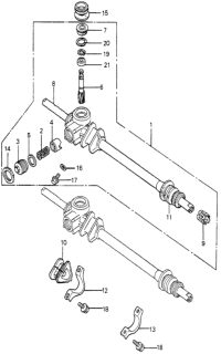 1979 Honda Prelude Rack, Steering Diagram for 53427-692-671