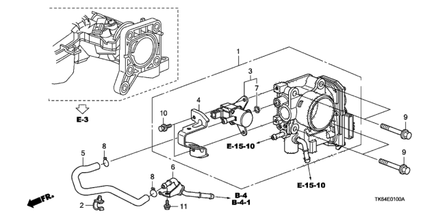 2012 Honda Fit Valve Assembly, Purge Control Solenoid Diagram for 36162-RB0-005