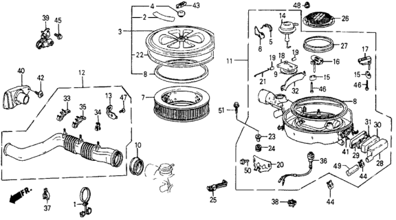 1986 Honda Civic Clamp, Center Wire Diagram for 17436-PG6-000