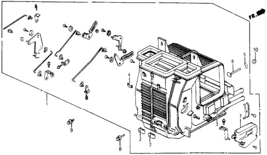 1984 Honda Civic Heater Unit Diagram for 39210-SB6-671