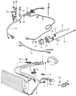 1983 Honda Civic Bracket, Air Conditioner Relay Diagram for 38732-SA0-020