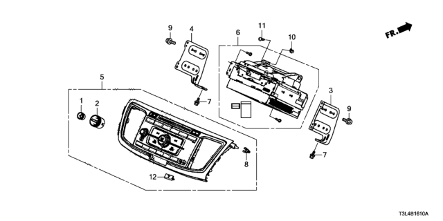 2014 Honda Accord Panel, FR. Diagram for 39170-T3L-A02