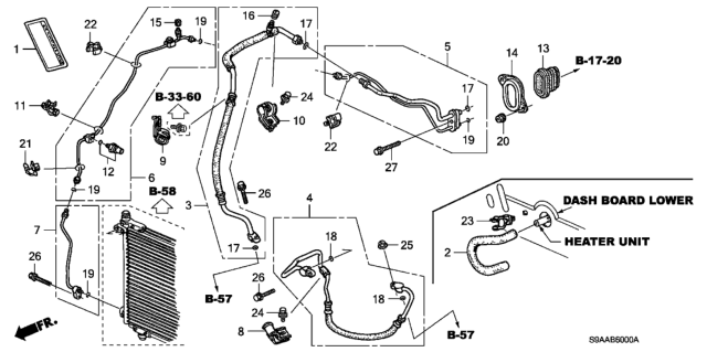 2006 Honda CR-V Hoses - Pipes Diagram
