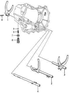 1982 Honda Accord Fork, Low Gearshift Diagram for 24221-PB6-920