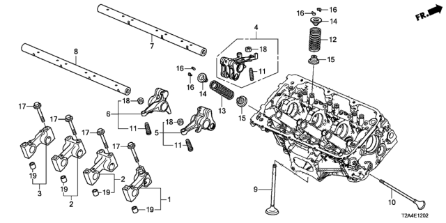 2014 Honda Accord Valve - Rocker Arm (Rear) (V6) Diagram