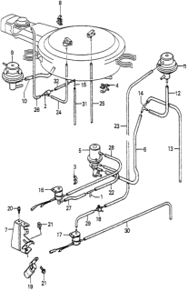 1984 Honda Accord Clamp, Canister Hose Diagram for 17267-PD2-660