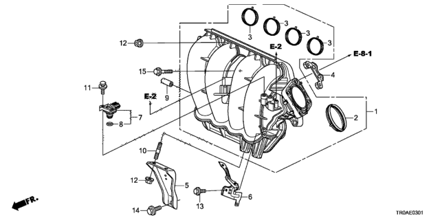 2013 Honda Civic Intake Manifold (2.4L) Diagram