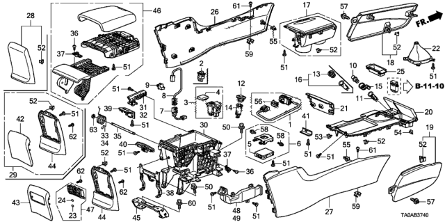 2012 Honda Accord Boot Assy. *NH609L* Diagram for 77299-TA0-A02ZA