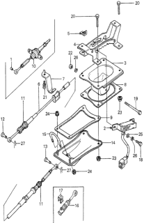 1980 Honda Prelude Wire, Control (Nippon Cable) Diagram for 54315-692-684