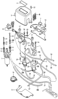 1980 Honda Accord 5MT Control Box - Valve - Tubing Diagram