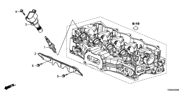 2013 Honda Civic Plug Hole Coil - Plug (1.8L) Diagram
