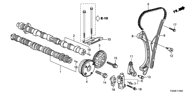 2013 Honda Accord Camshaft - Cam Chain (L4) Diagram