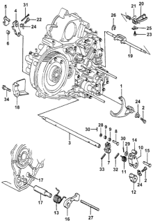 1982 Honda Accord HMT Shift Lever Shaft Diagram