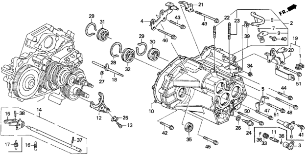 1992 Honda Prelude Lever, Detent Diagram for 24420-PX4-700