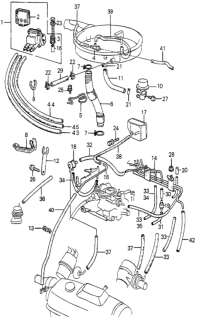 1980 Honda Prelude Pipe, Hot Air Diagram for 17302-692-003