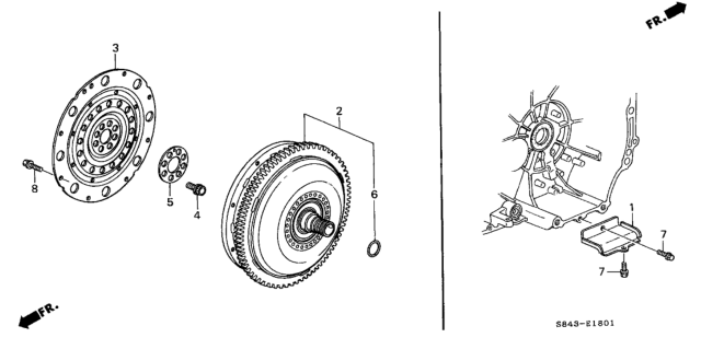 2001 Honda Accord AT Torque Converter (V6) Diagram