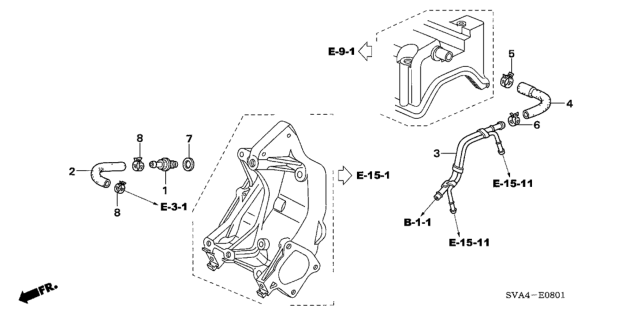 2006 Honda Civic Breather Tube (2.0L) Diagram