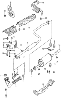 1980 Honda Prelude Pipe, Hot Air In. Diagram for 17304-689-003