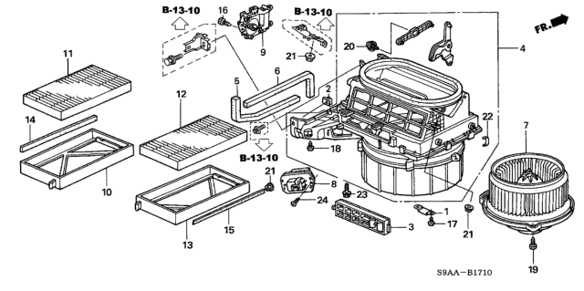 2006 Honda CR-V Heater Blower Diagram