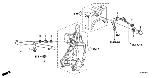 2010 Honda Accord Breather Tube (L4) Diagram