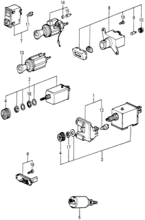 1979 Honda Prelude Switch Assembly, Window Defroster Diagram for 35500-692-003