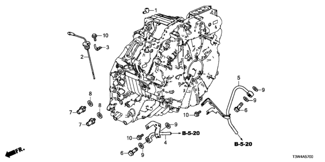 2015 Honda Accord Hybrid Pipe A (ATf) Diagram for 25910-5M4-000