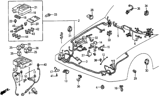 1986 Honda Prelude Engine Wire Harness Diagram